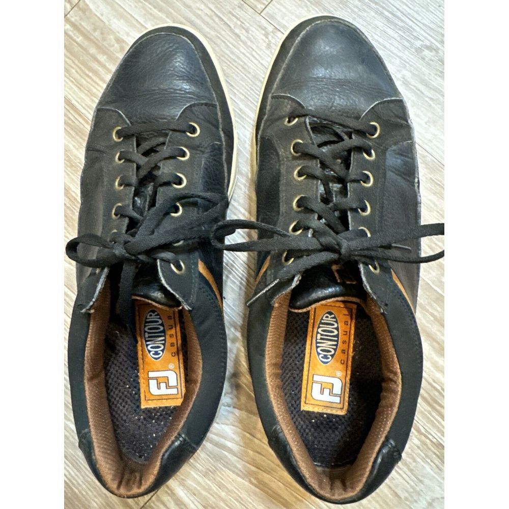 Footjoy Contour Casual 54284 Men's Black Low Top Spikeless Golf Shoes Sz 10M